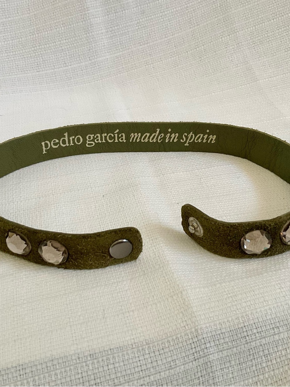 PEDRO GARCIA Swarovski and Suede Wrap Bracelet/Choker - Picture 4 of 14